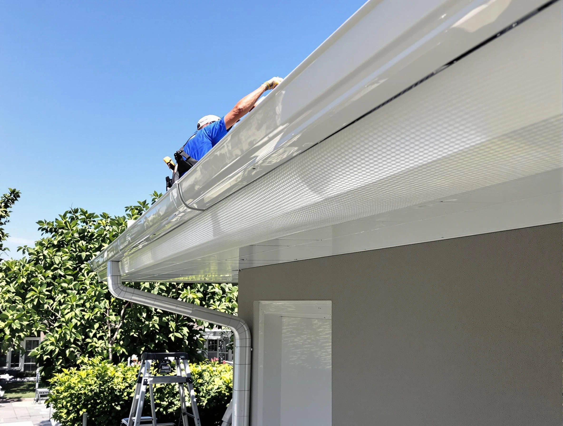 Debris-free gutter guard system by Barberton Roofing Company in Barberton, OH