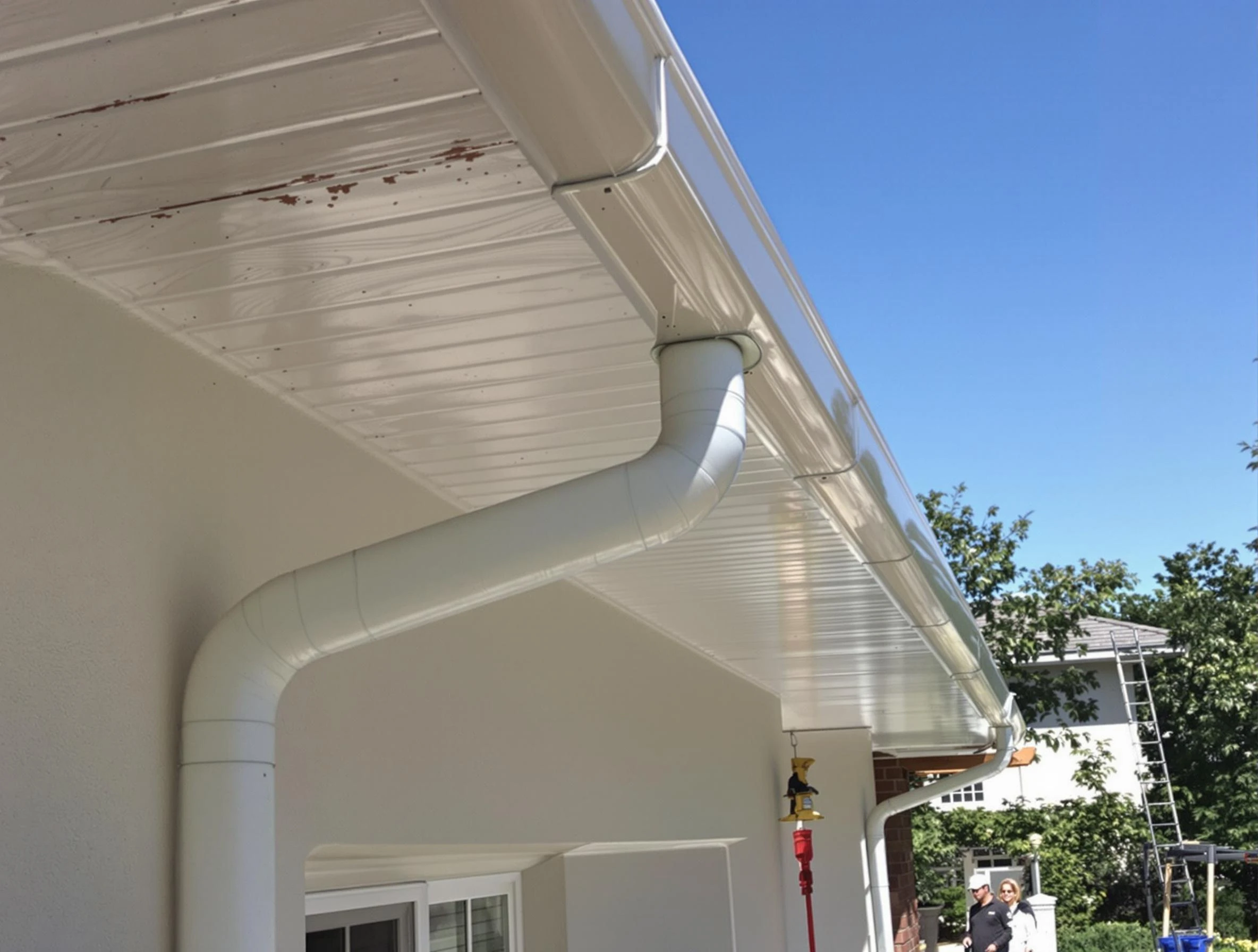 On-site seamless gutter fabrication by Barberton Roofing Company in Barberton, OH